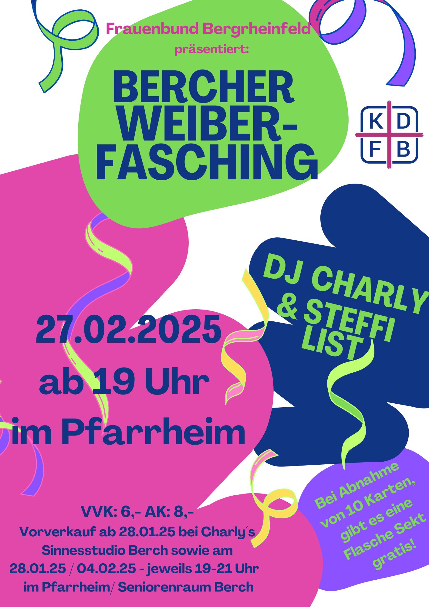 Plakat Weiberfasching 2025